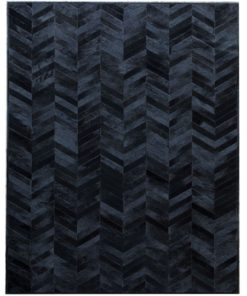 Tapis-Salon-Noir-Chevrons