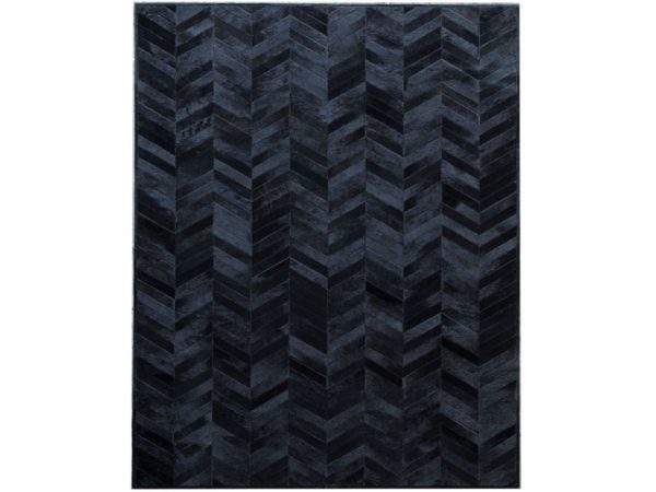 Tapis-Salon-Noir-Chevrons